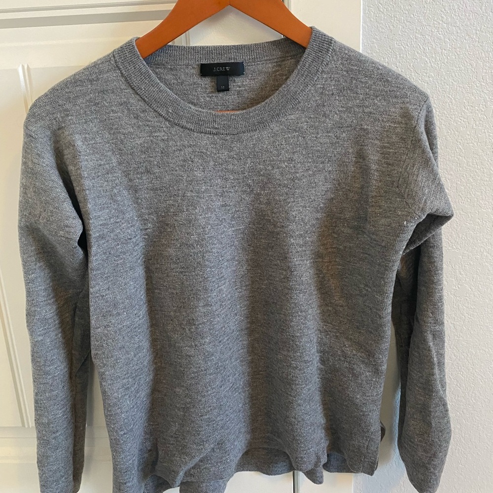 J. Crew Gray Crew Neck Sweater